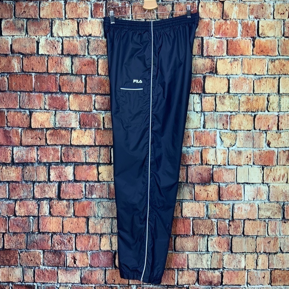 𝅺VINTAGE FILA Men’s Lined Track Pant Ankle Zipper Size Large